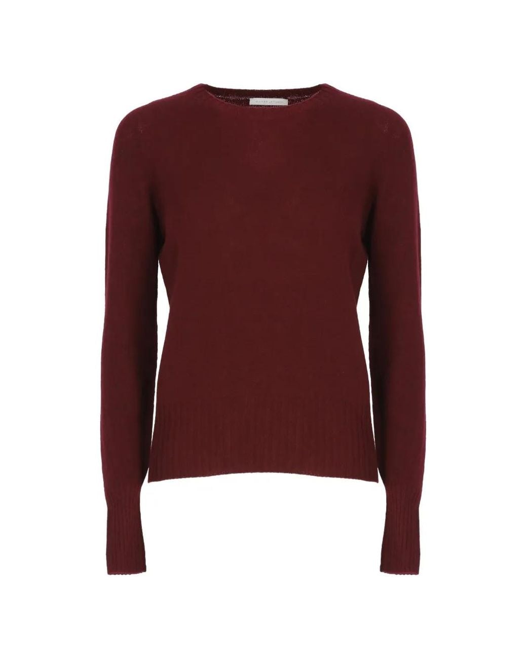 Oliver Lattughi Red Crew-Neck Ribbed-Trim Sweater