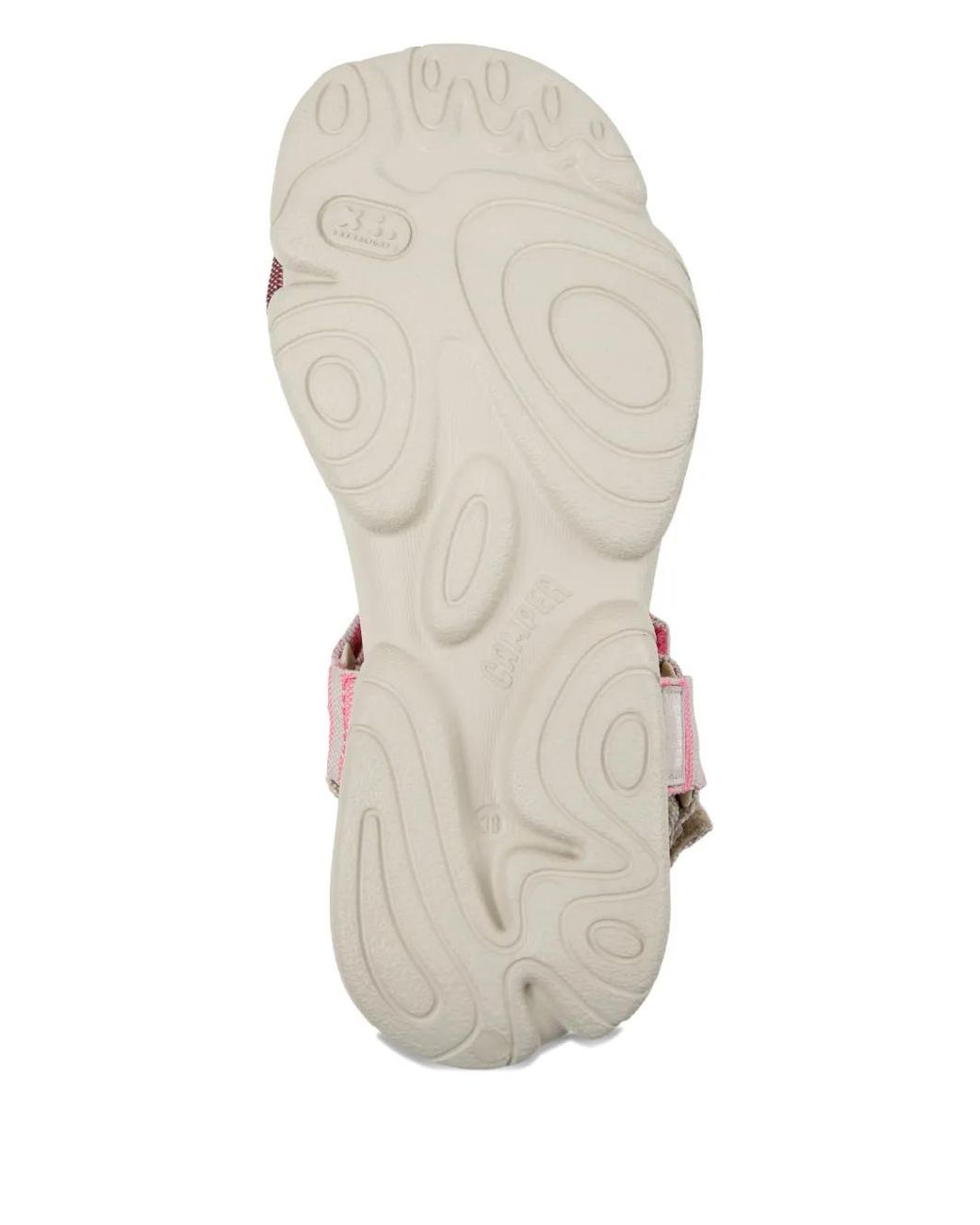 Camper Pink Karst Striped Sandals