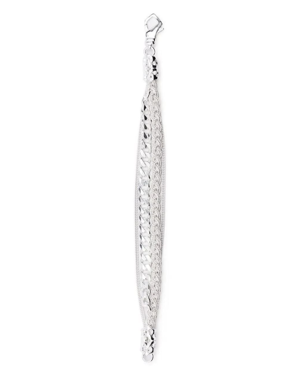 Emanuele Bicocchi White Ice Braided Bracelet for men