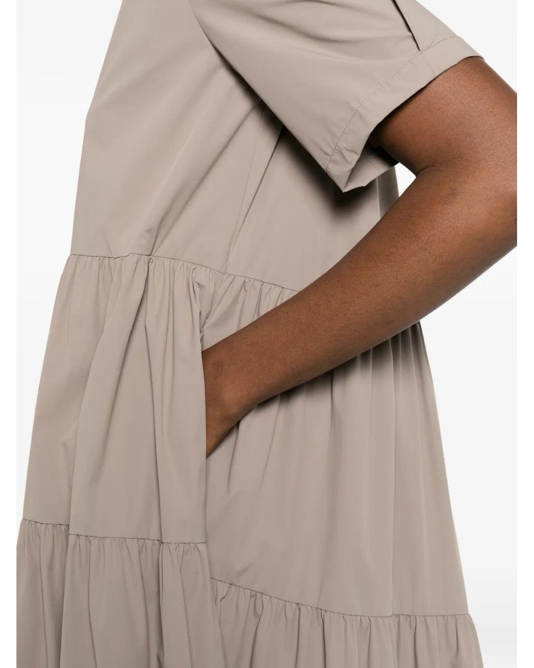Herno Gray Tortora Polyamide Dress