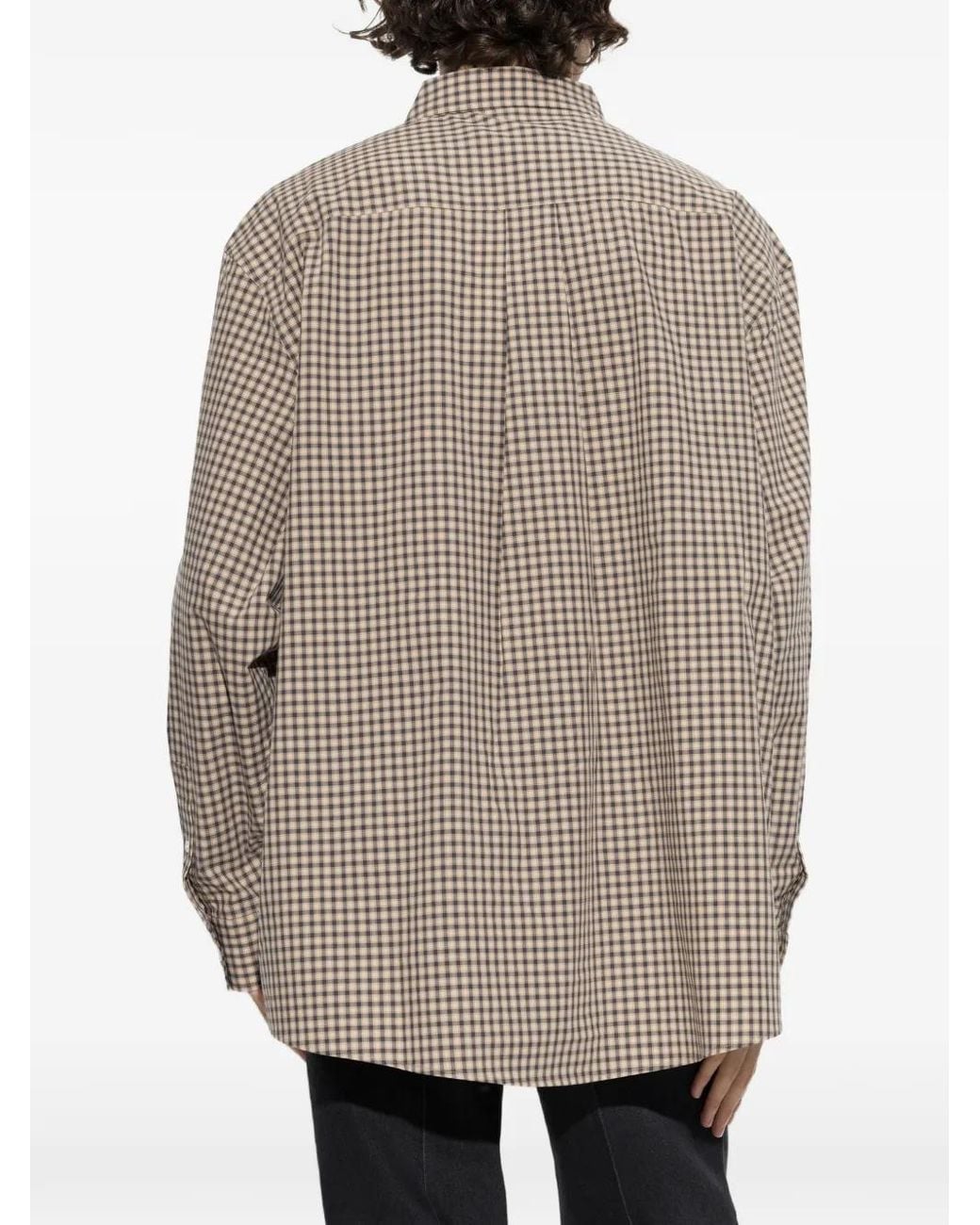 Marni Gray Check-Pattern Shirt for men