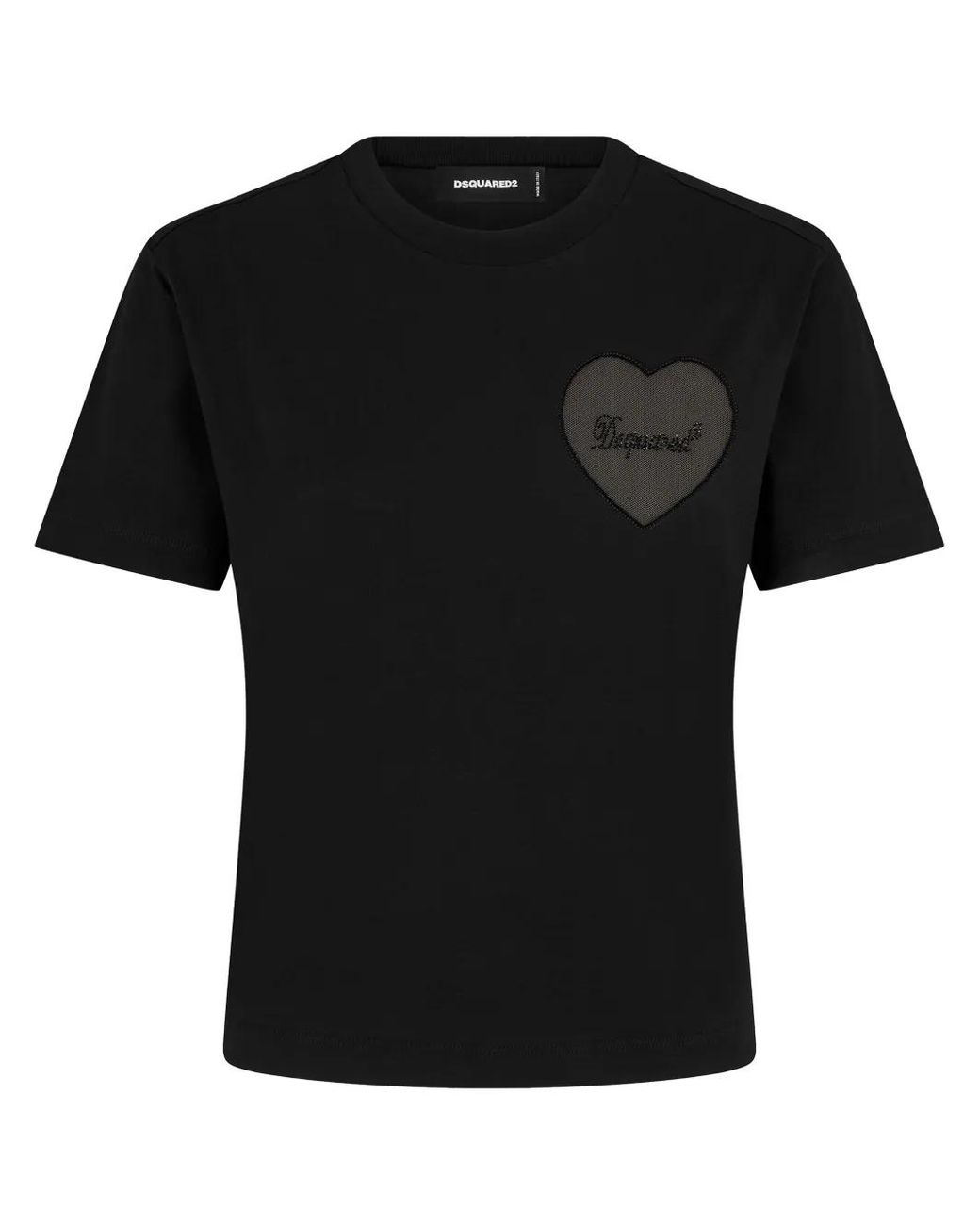 DSquared² Black Boxy-Fit Cotton T-Shirt