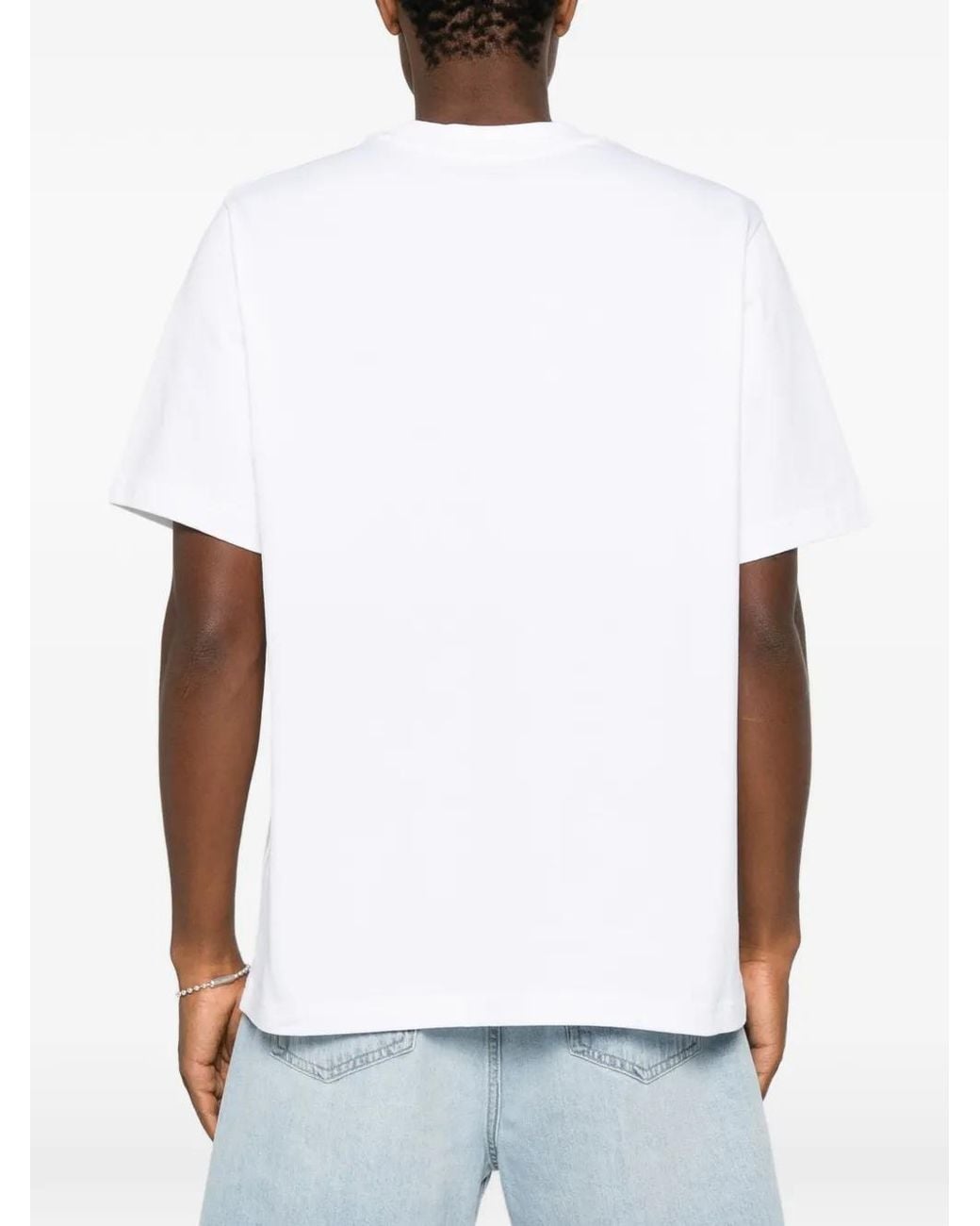 Casablanca White Graphic Logo T-Shirt for men