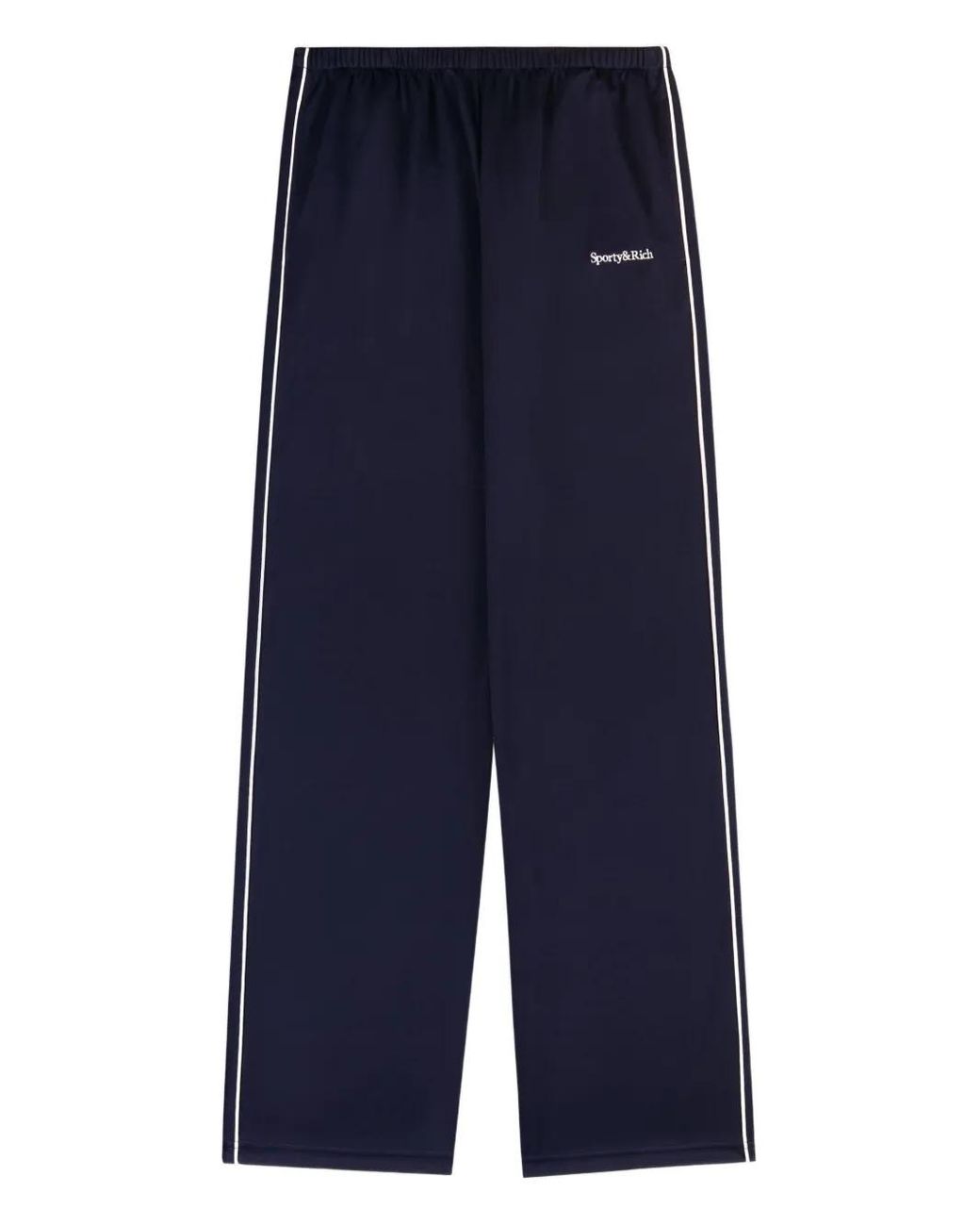 Sporty & Rich Blue Elastic Waistband Casual Pants