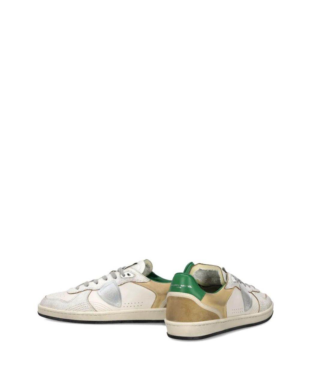 Philippe Model White Nice Textured Leather Sneakers for men