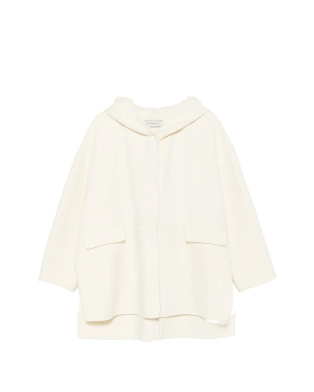 Antonelli White Hooded Flap-Pocket Jacket