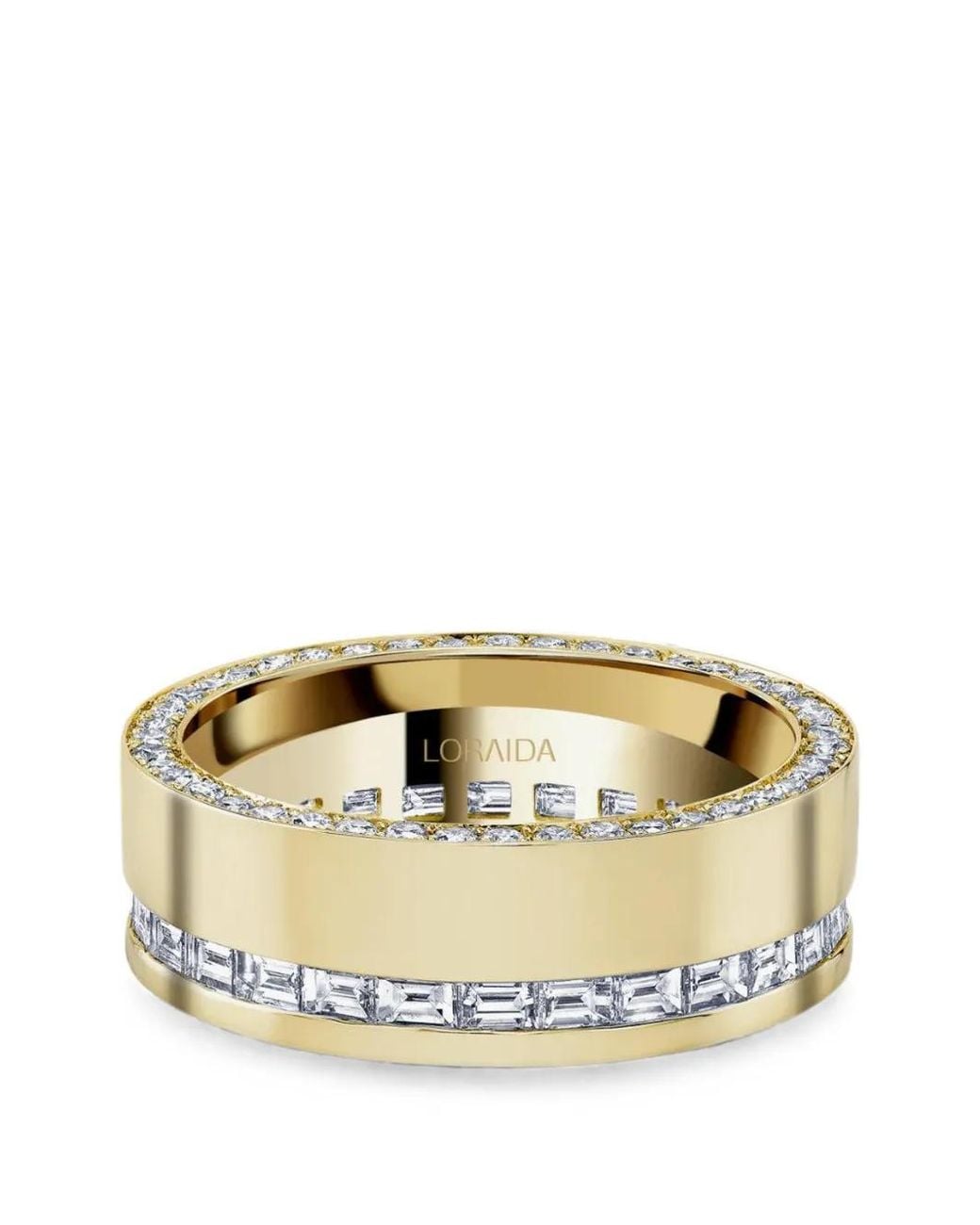 Loraida Metallic Cigar Band Diamond Ring