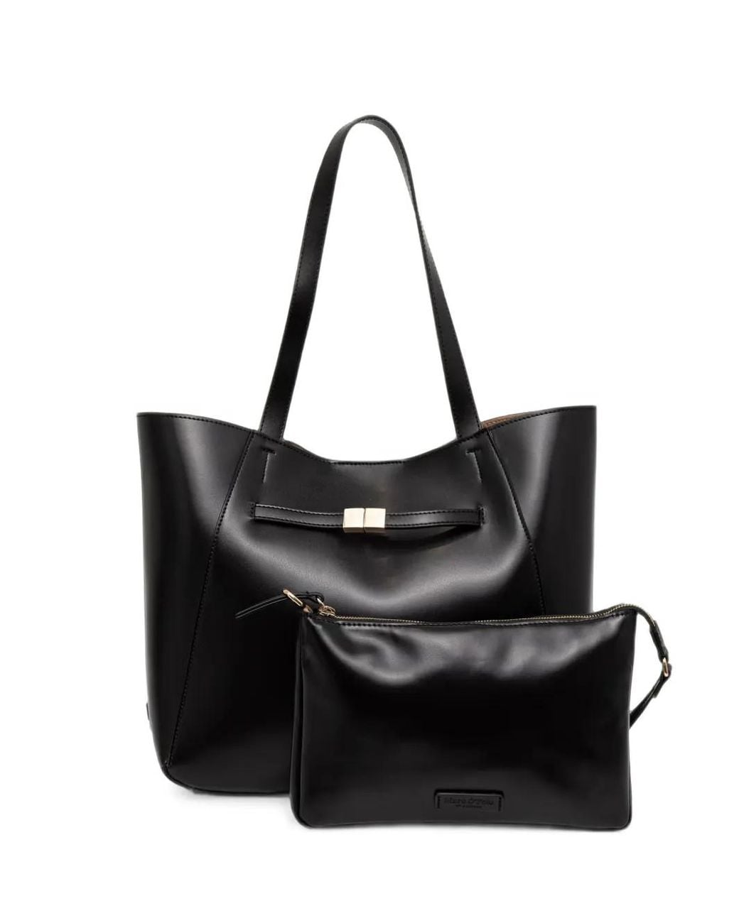 Marc O' Polo Black Tessa Leather Tote Bag