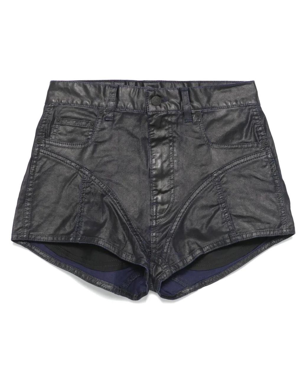 Mugler Denim Shorts in het Gray