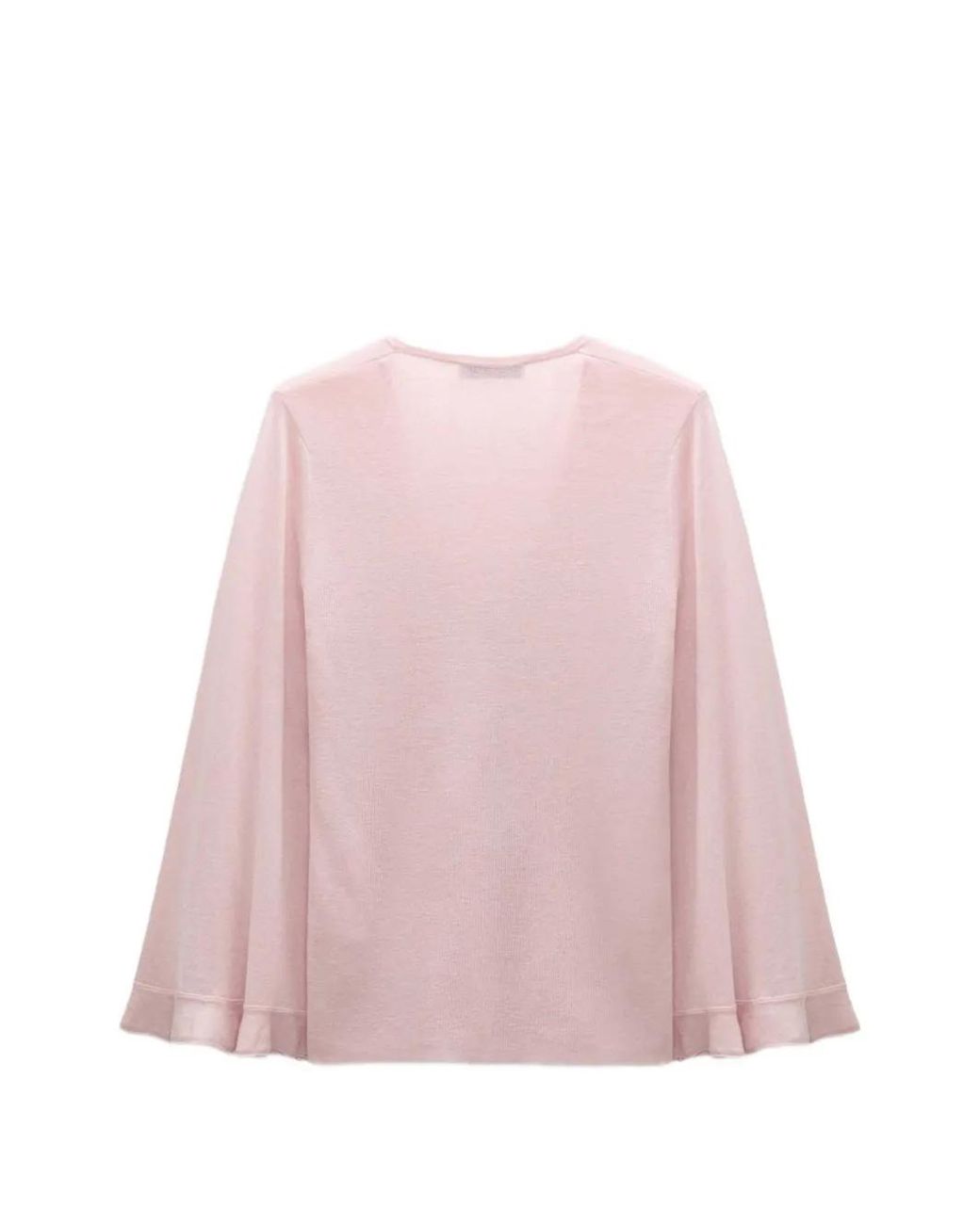Dorothee Schumacher Pink Refined Essentials Lace-Up Flared-Sleeve Sweater