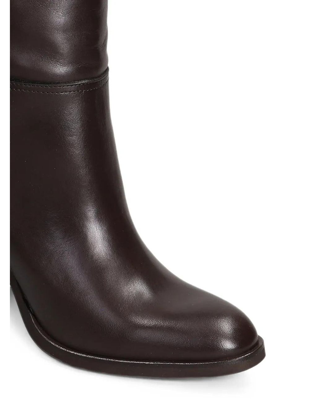 Chantal Black Buckle-Detail Block-Heel Boots
