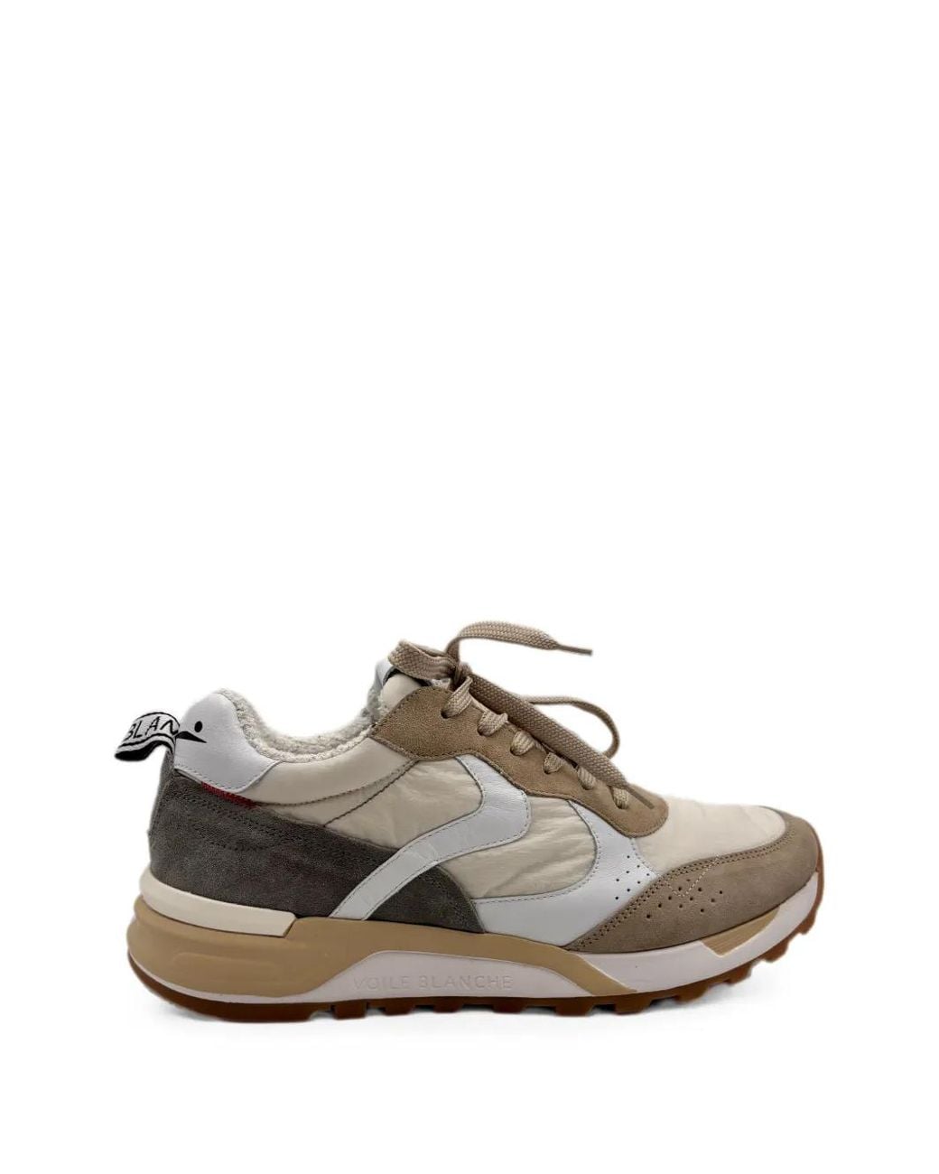 Voile Blanche White Magg Suede Sneakers for men