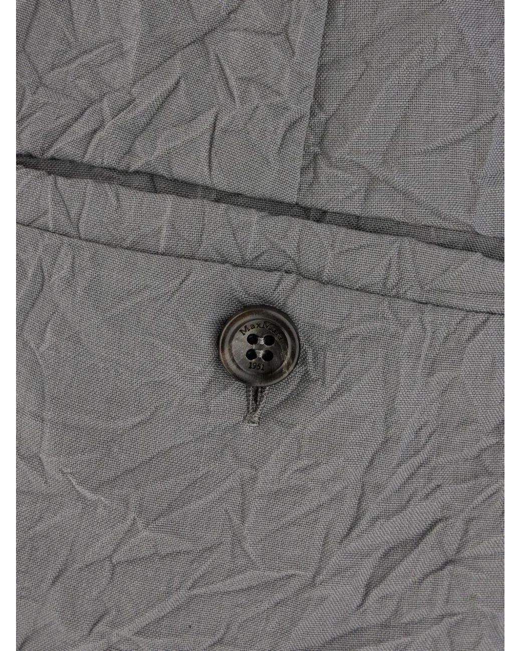Max Mara Gray Wool Mini Skirt