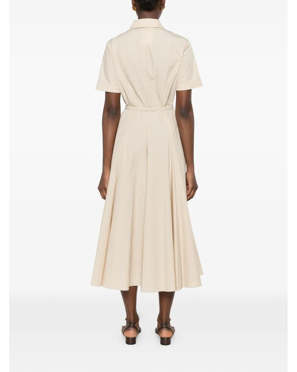 Tory Burch White Cotton Shirtdress