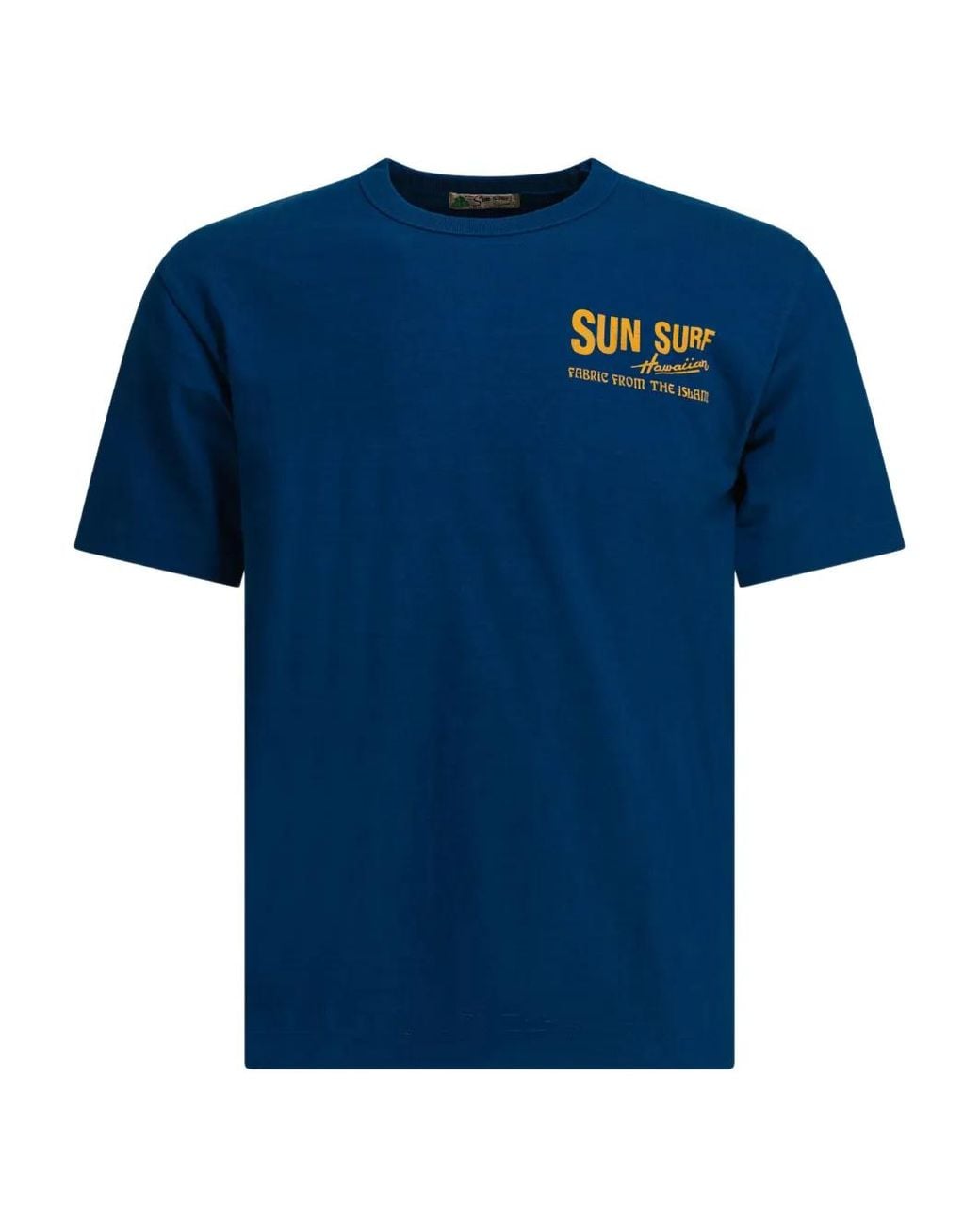 Sun Surf Blue Logo-Print Cotton T-Shirt for men