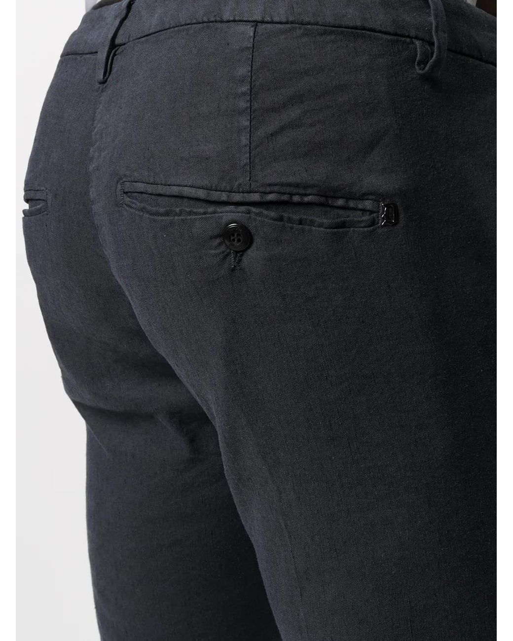Dondup Blue Slim-Cut Trousers for men