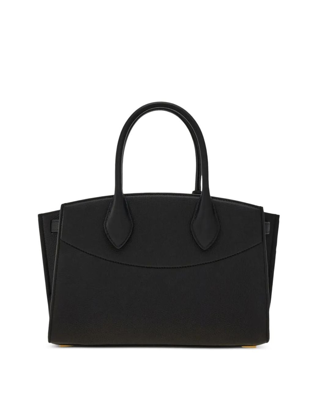 Ferragamo Black Gancini-Buckle Tote Bag