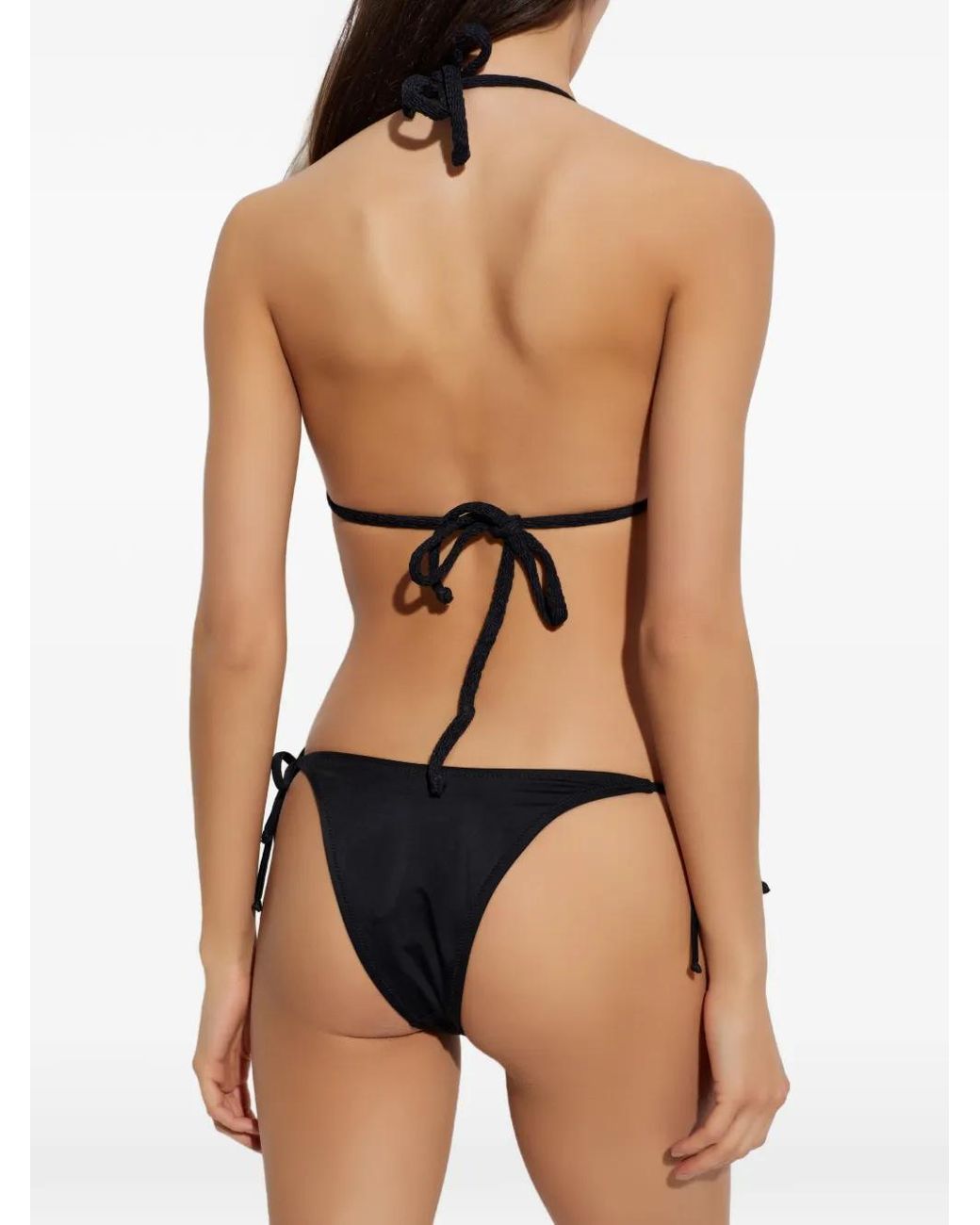 Moschino Bikinitop Met Logodetail in het Black