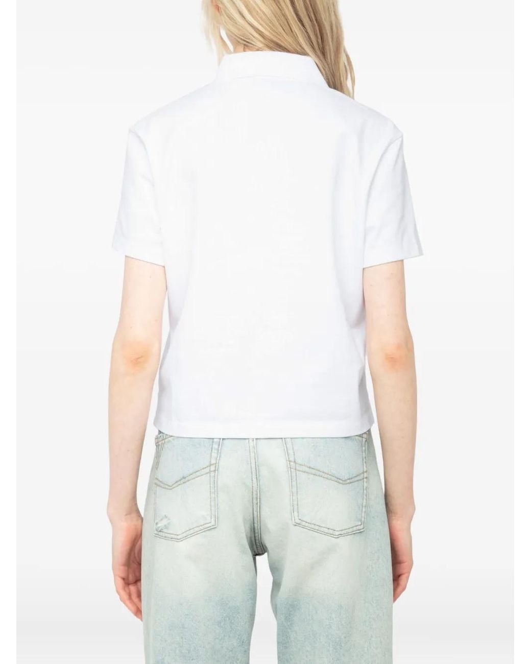 Zadig & Voltaire White Mirta Polo Shirt