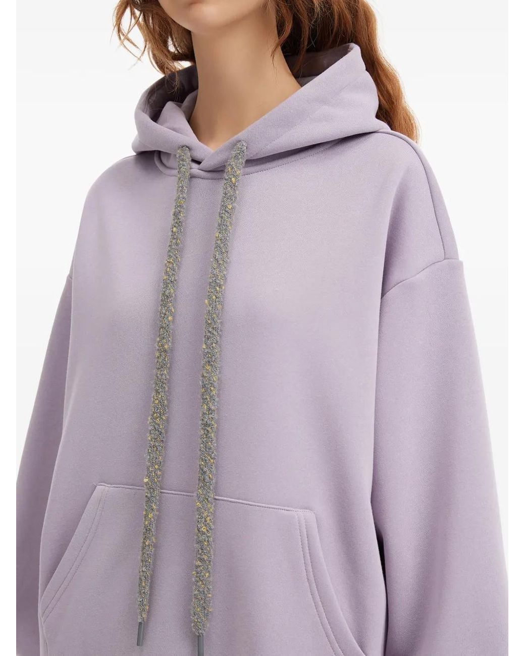 B+ AB Purple Drawstring Pocket Hoodie