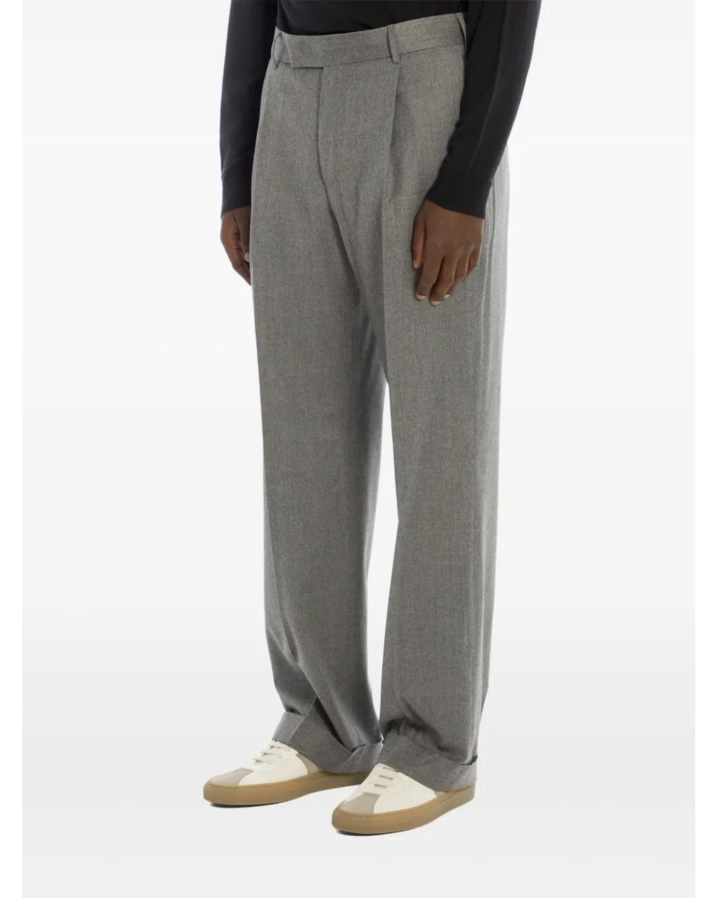 PT Torino Gray Edge Trousers for men