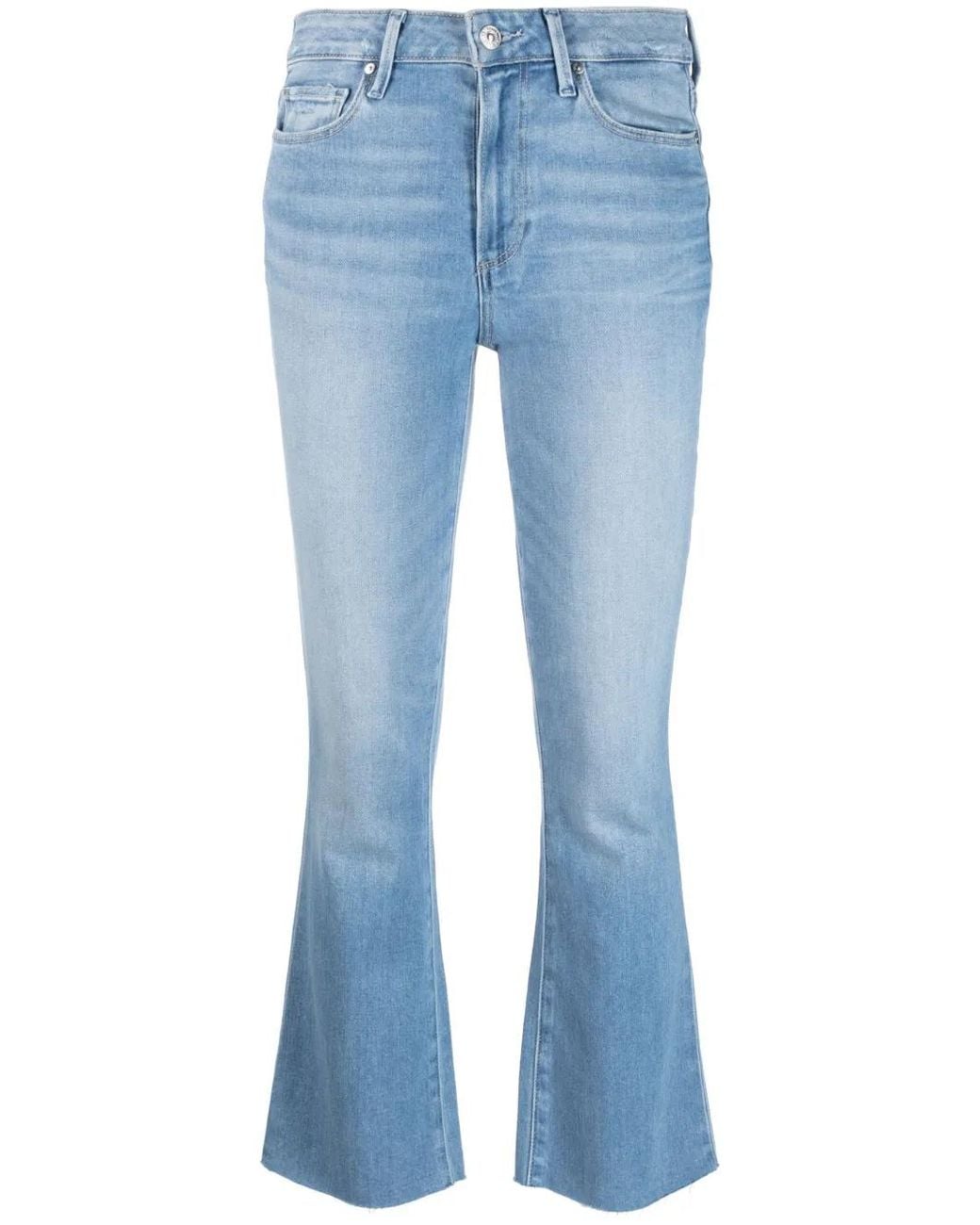 PAIGE Blue Colette Cropped Denim Jeans