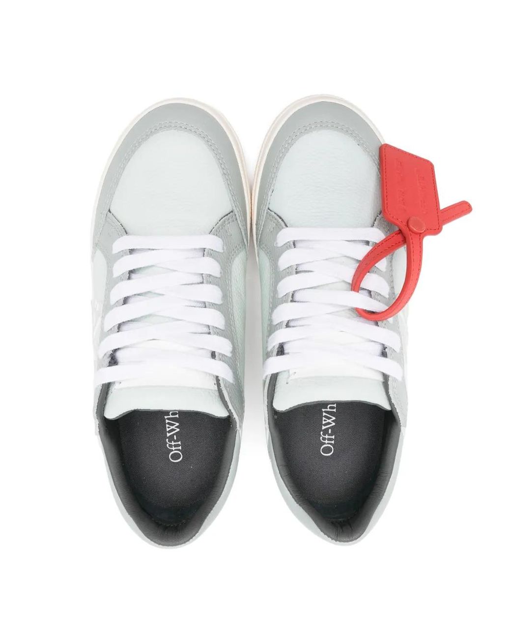 Off-White c/o Virgil Abloh Gray New Low Vulcanized Sneakers
