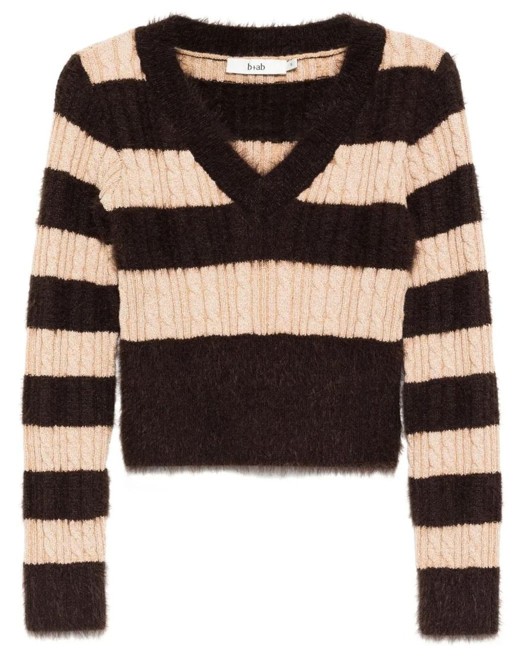 B+ AB Black Pullover Mit Schaldetail