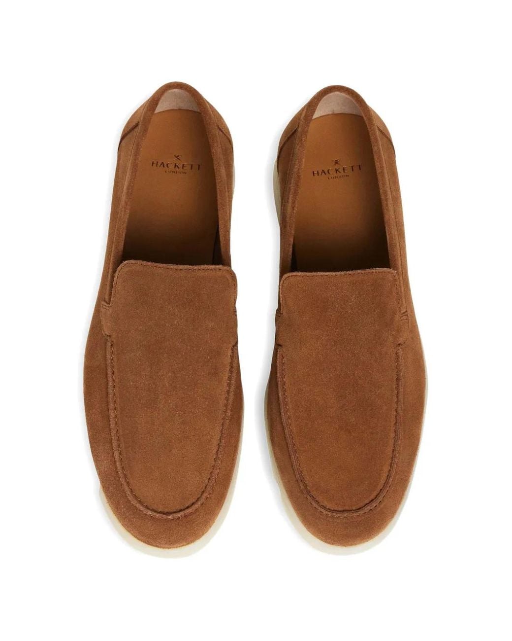 Hackett Brown Martin Suede Loafers for men