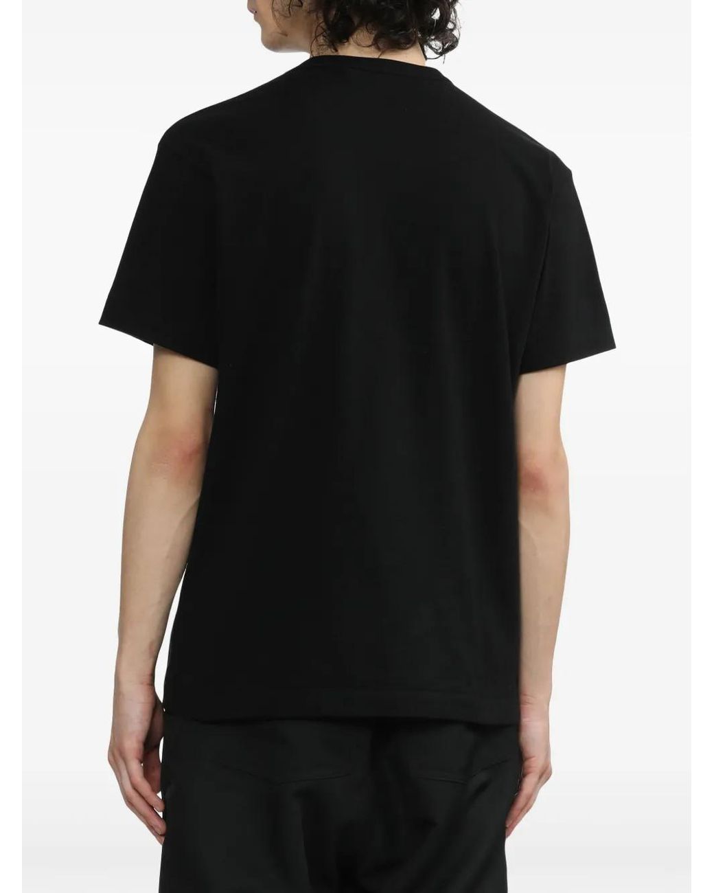 COMME DES GARÇONS PLAY Black Heart-Print Logo-Patch T-Shirt