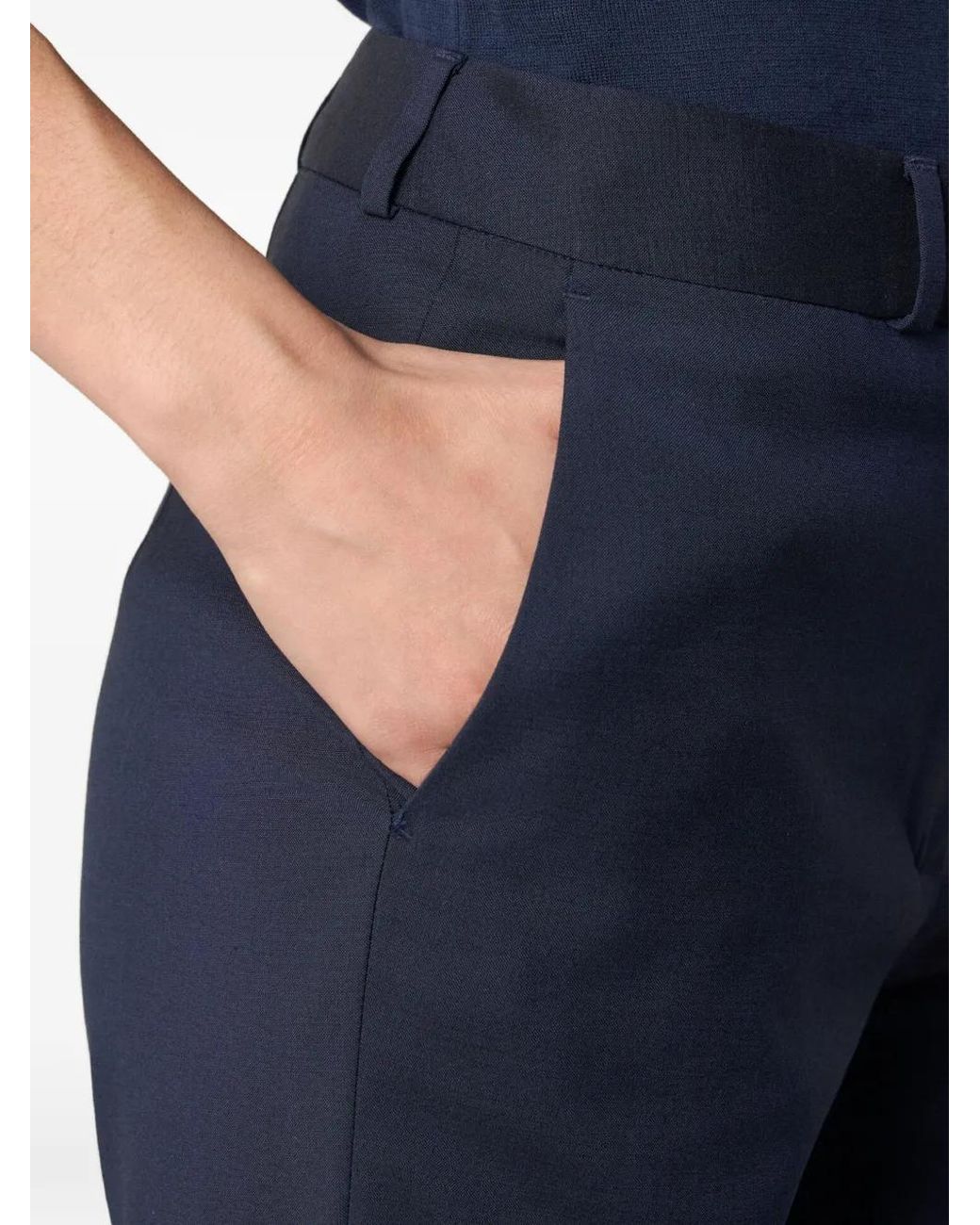 Brooks Brothers Blue Straight-Leg Trousers