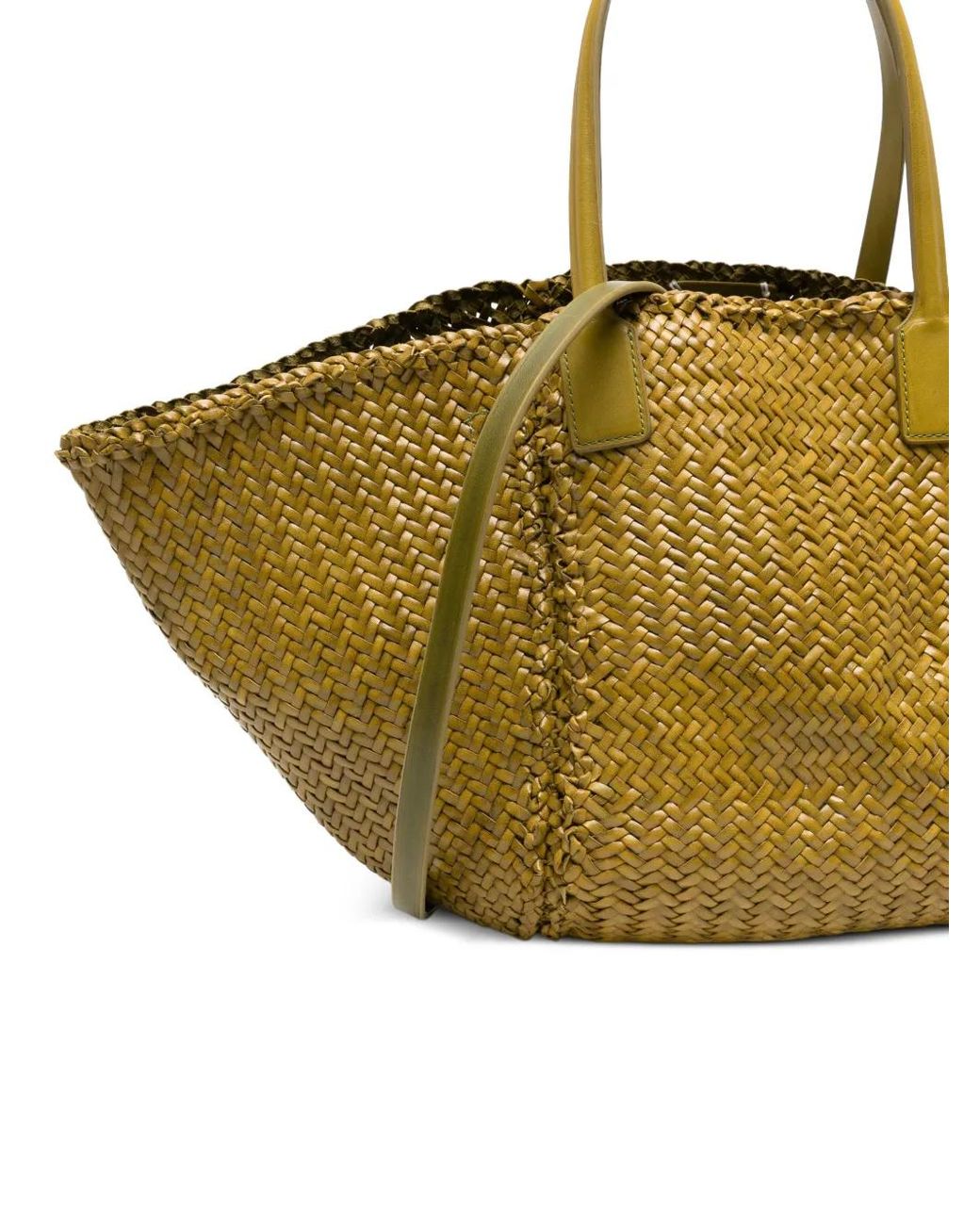 Dragon Diffusion Natural Teresa Woven-Leather Tote Bag