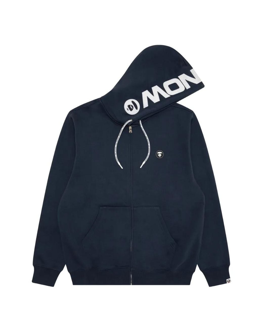 Aape By A Bathing Ape Blue Hoodie Aapenow Moonface À Fermeture Zippée for men