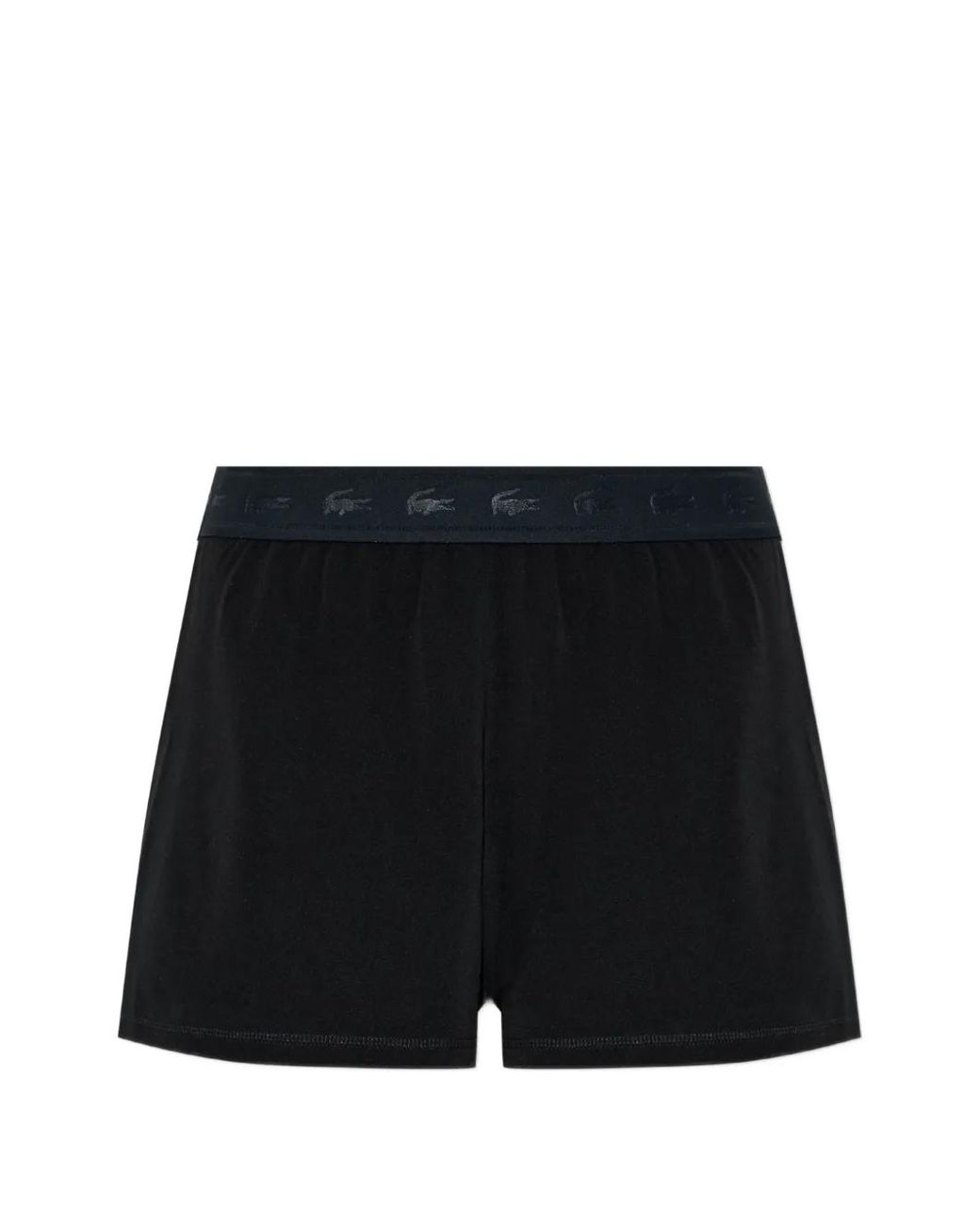 Lacoste Black Logo-Patch Training Shorts