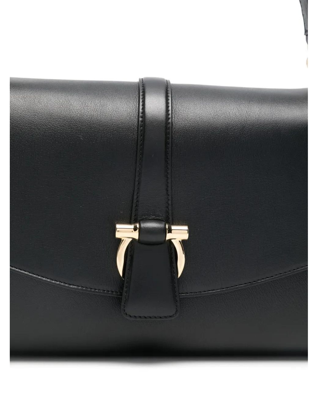 Borsa A Spalla S Con Battente di Ferragamo in Black