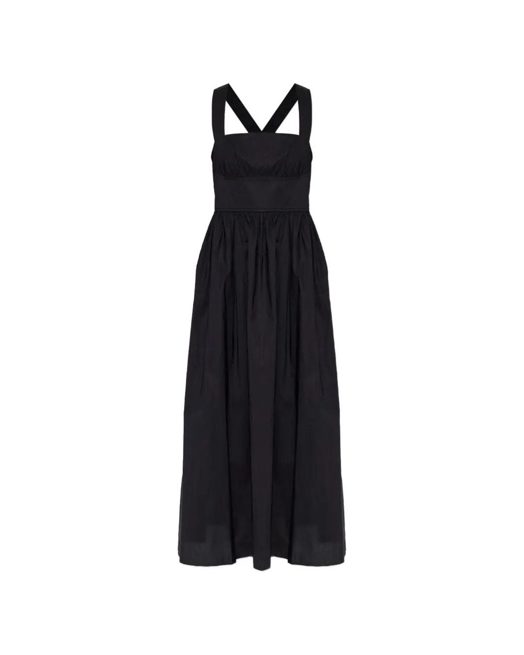 Matteau Black Robe Courte À Bretelles Croisées