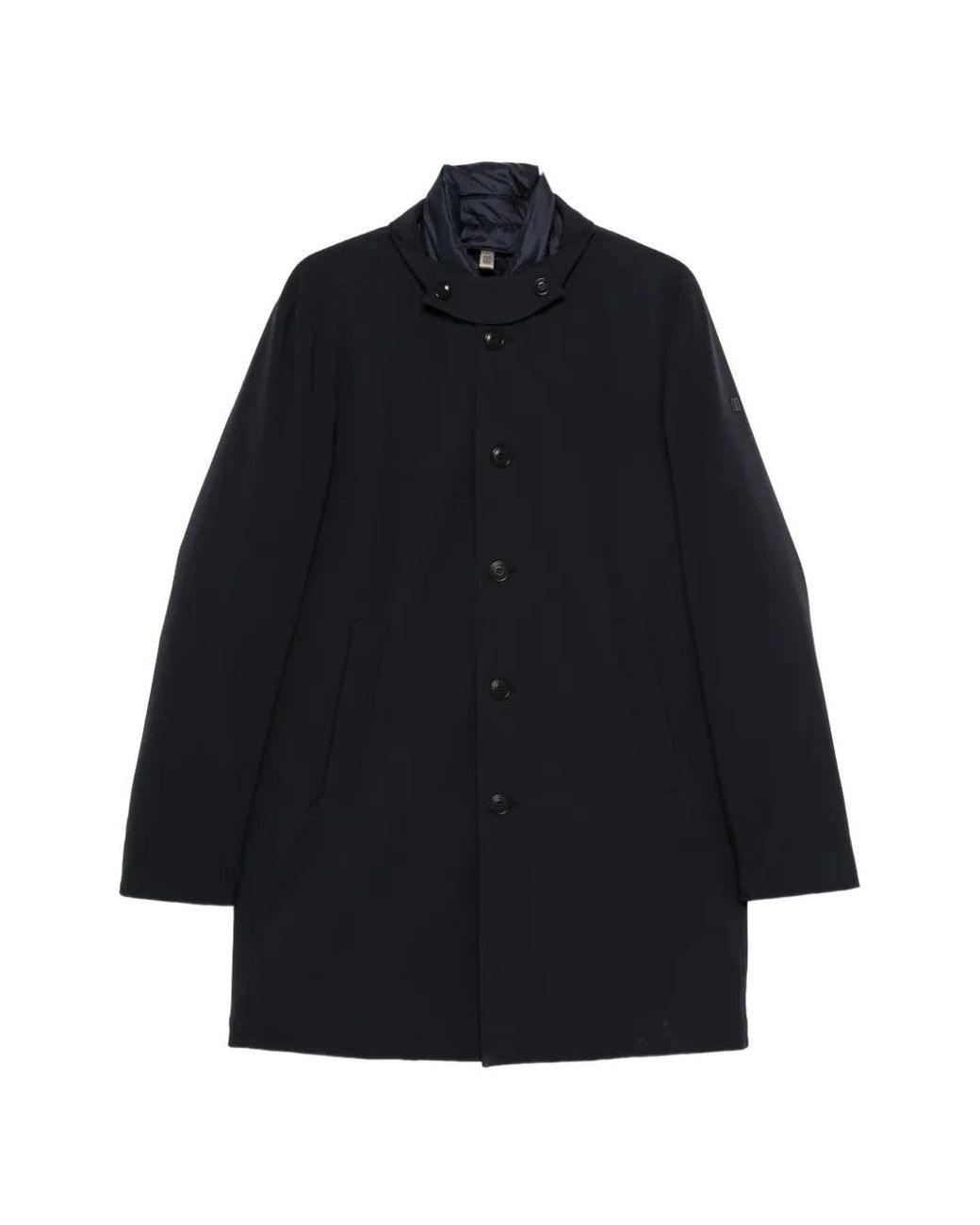DUNO Black Palladium High-Neck Coat for men