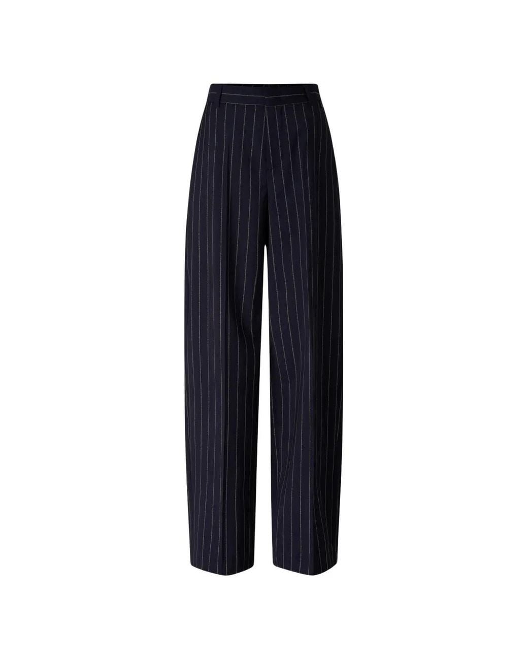 Bogner Blue Joya Pinstripe Barrel-Leg Trousers