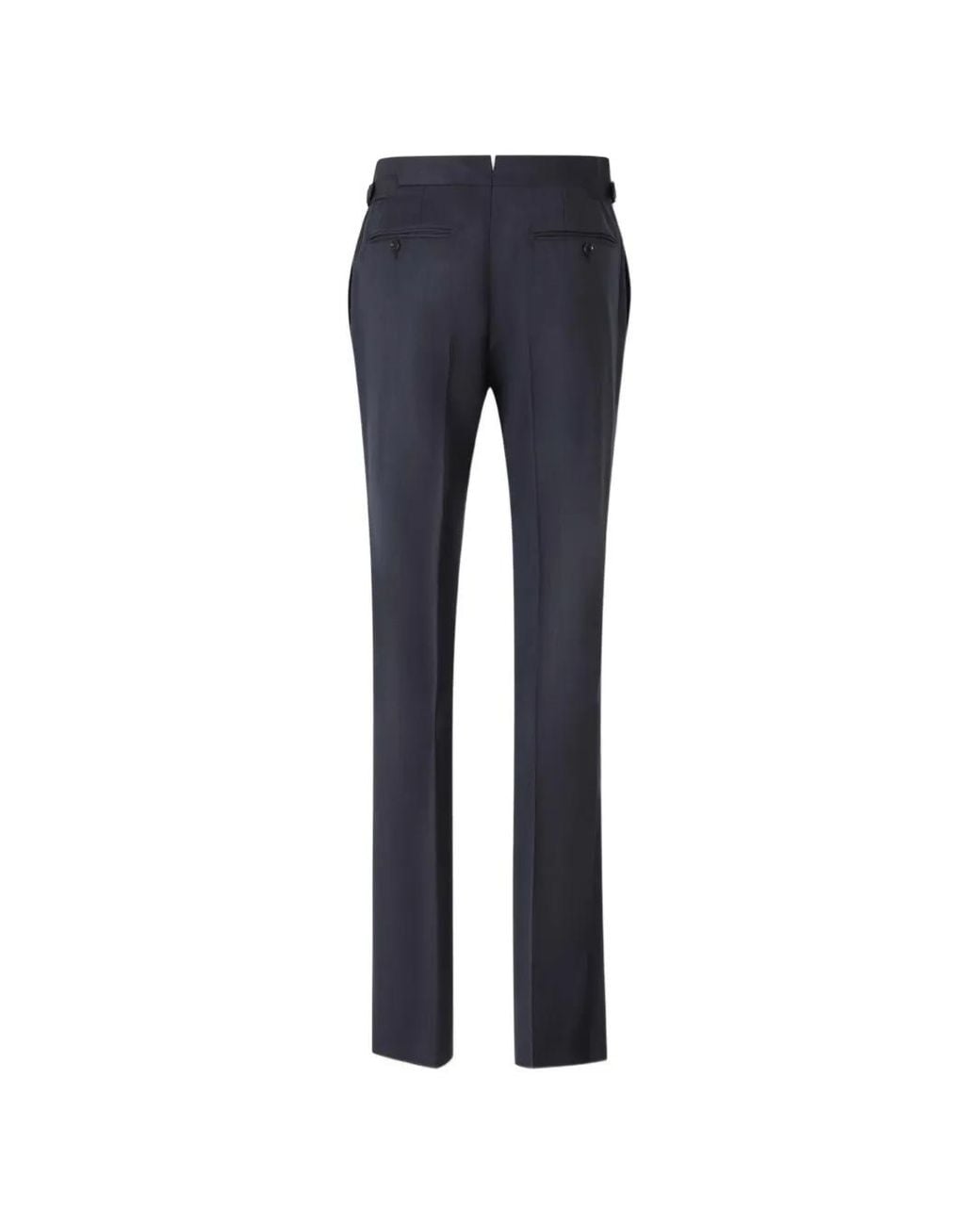 Tom Ford Blue Costume À Chevrons Et Col À Revers En Pointe for men