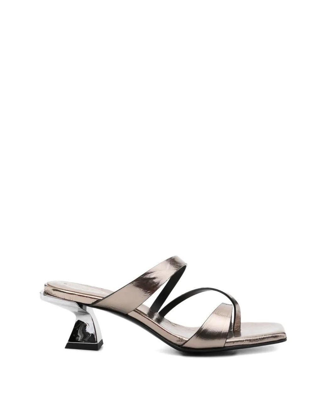 DONNARì White Strappy Leather Sandals
