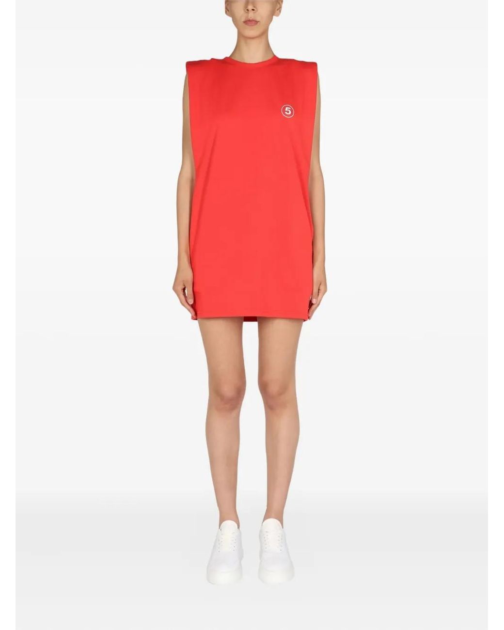Department 5 Red Lodo-Print Dress