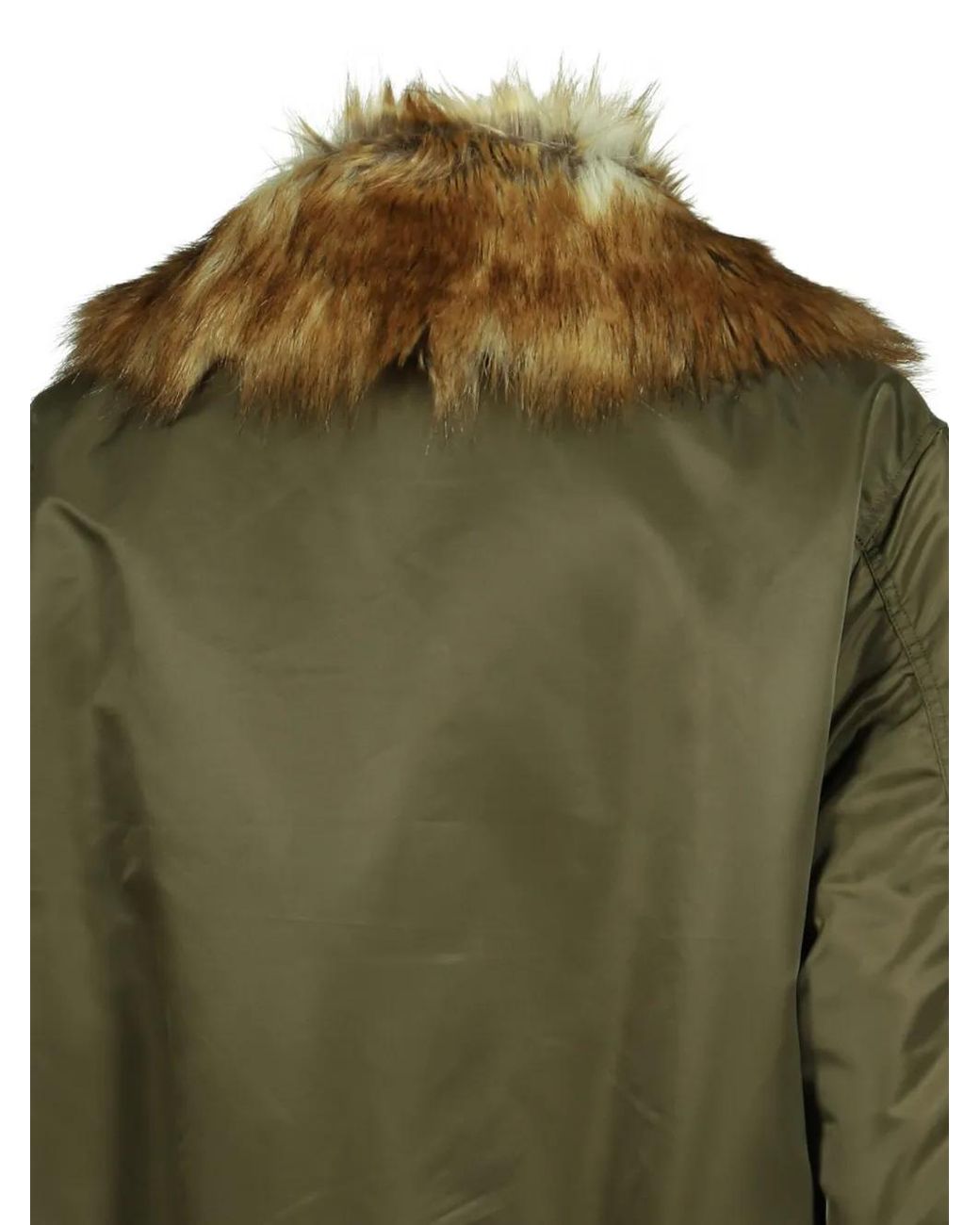 KAMIYA Green Faux-Fur Collar Flight Jacket for men