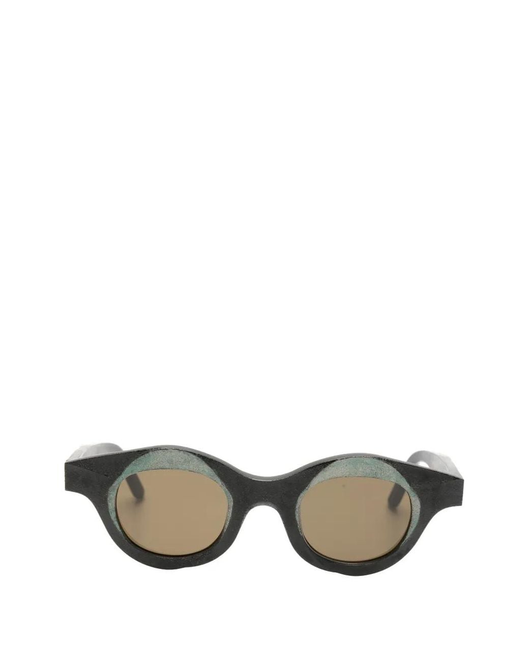 Rigards Gray Round-Frame Sunglasses