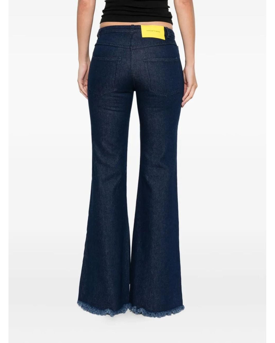 Marques'Almeida Blue Frayed Jeans