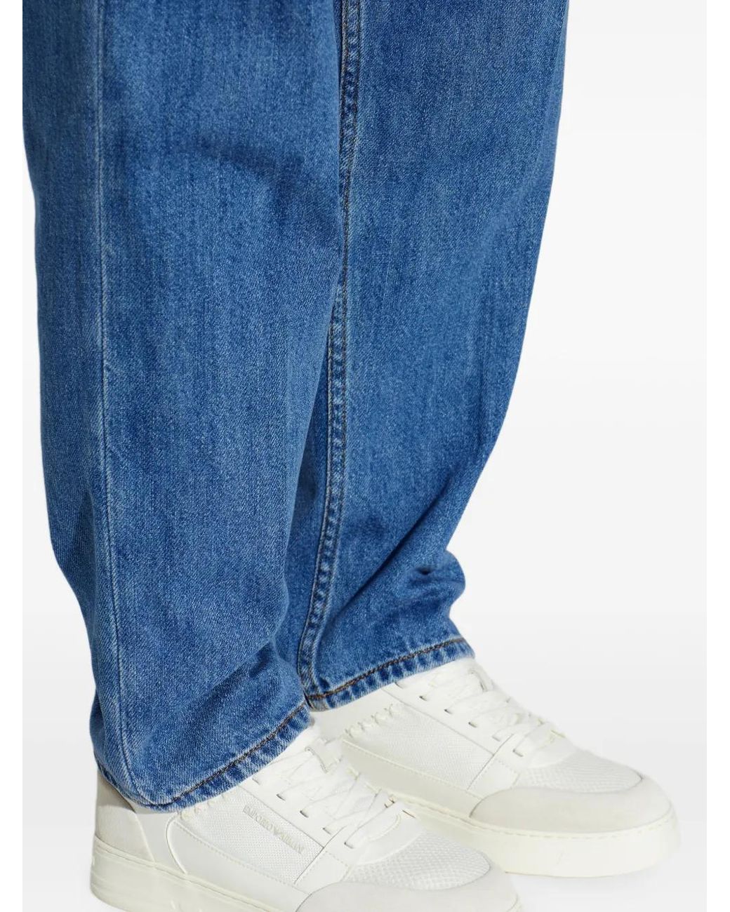 Emporio Armani White Sports Shoes for men
