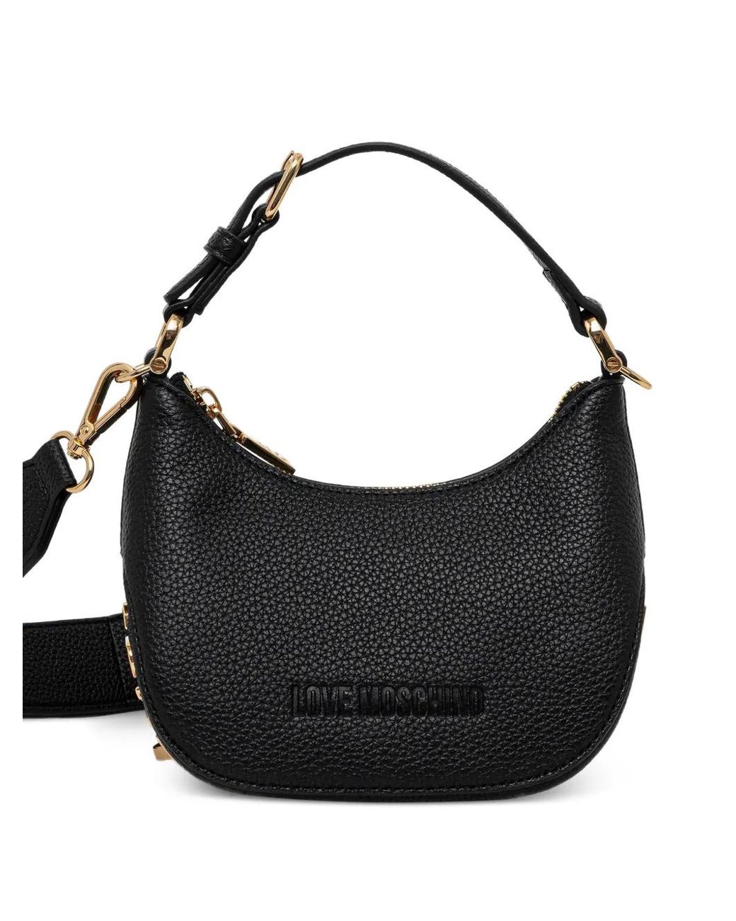 Love Moschino Black Logo-Detail Tote Bag