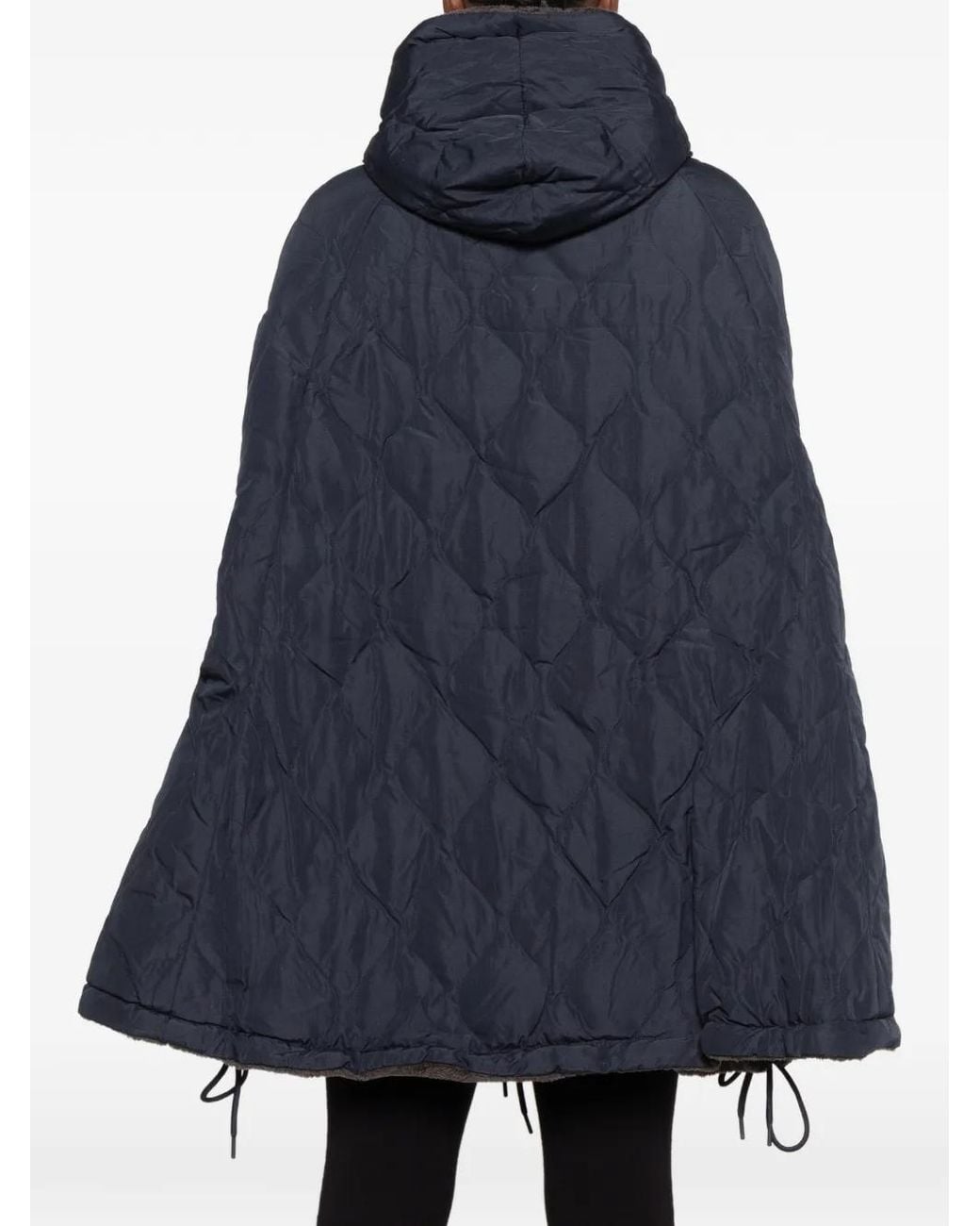 Taion Blue Quilted Hooded Jacket