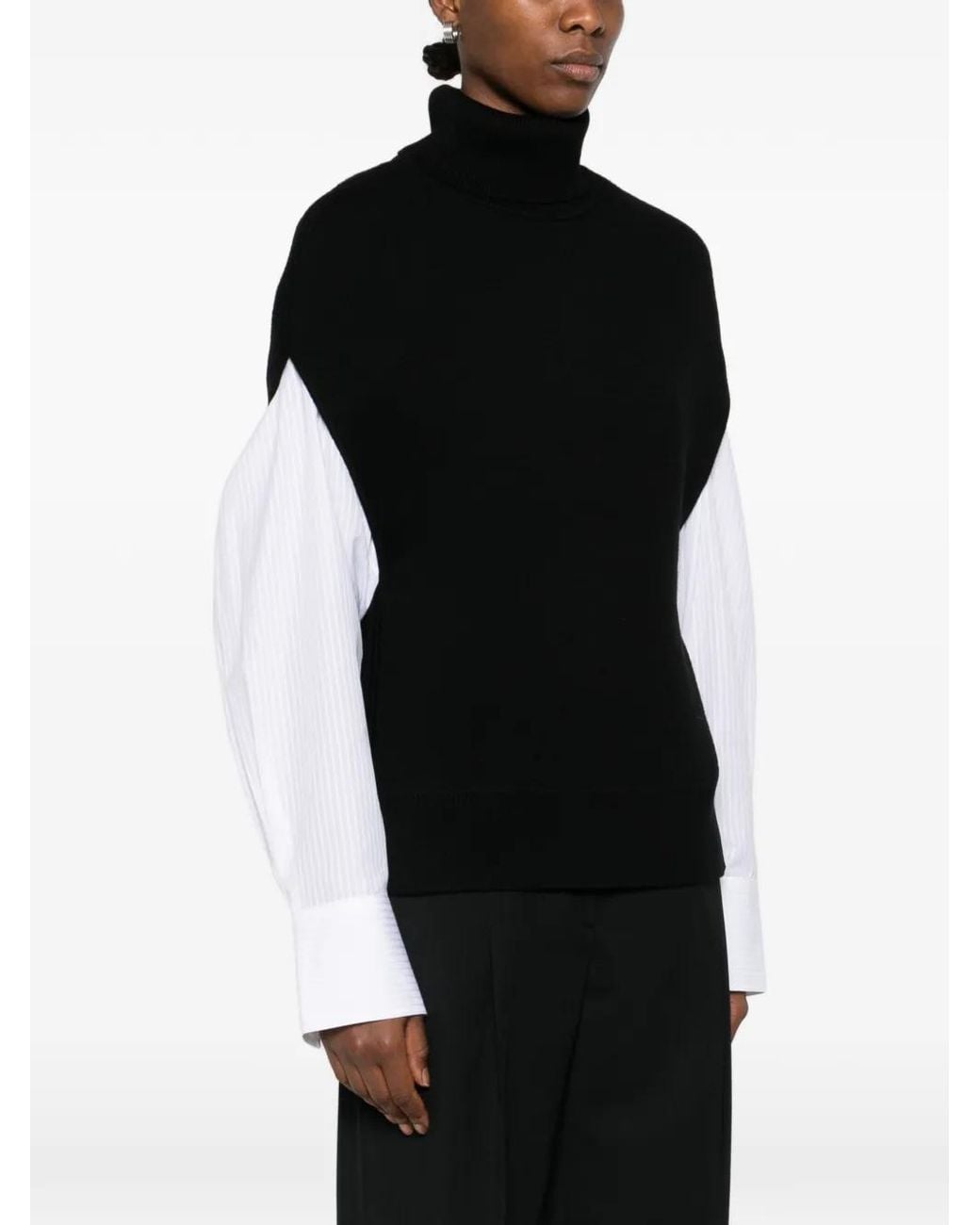 Totême Black Double-Knit Vest