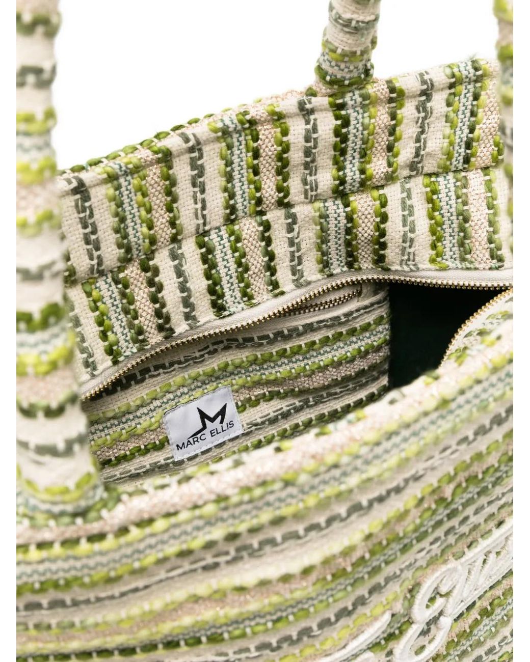 Marc Ellis Metallic Medium Buby Striped Tote Bag
