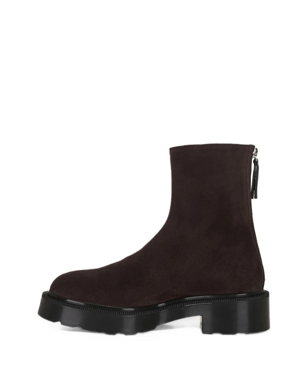 The Row Black Nobilis Suede Ankle Boots
